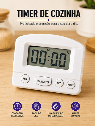 Timer de cozinha Branco