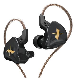 Fone Retorno De Palco Profissional In-ear Sem Microfone 2 Drivers Kza Edx Preto