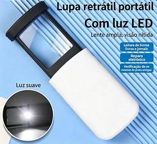 lupa retratil portatil com led